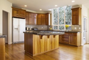 Kitchen with White Fridge