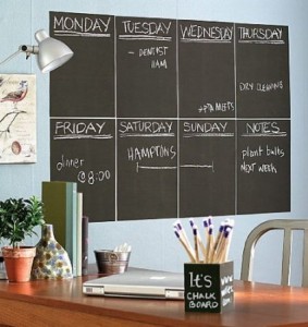 chalkboard calendar