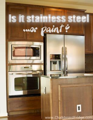 Kitchen Appliances Painted with Stainless Steel Paint