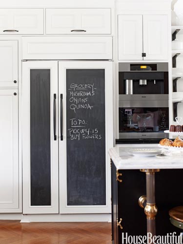 Chalkboard Painted Fridge Panels