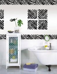 Vinyl Zebra Decals on Wall