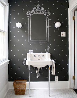 Chalkboard Wall in Bathroom