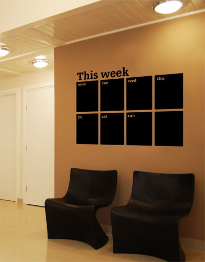 Chalkboard Wall Decal Calendar