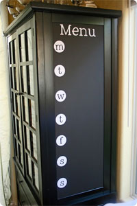 DIY Chalkboard Menu