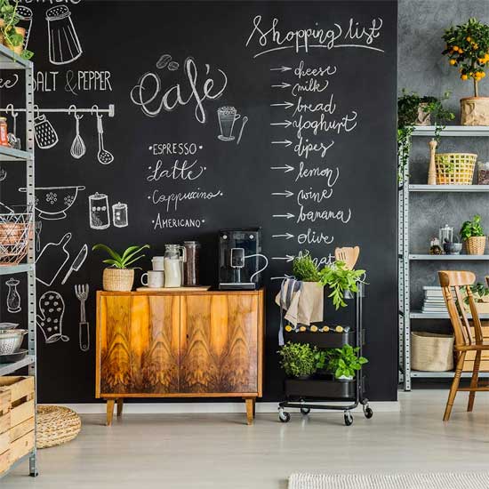 Peel-and-Stick, Removable Chalkboard Wallpaper